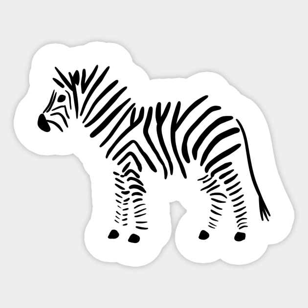 Invisible Zebra Sticker by afewpixels